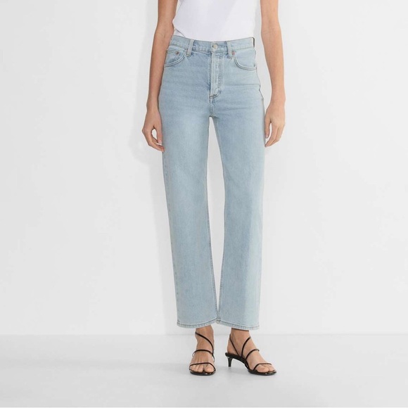 [W32]Denim Forum The Arlo Hi-rise Straight Jean 28L Classic Light Blue - Picture 1 of 12